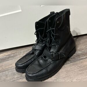 Vintage Ralph Lauren Ranger Black buckle Boots Men's Size 10.5
